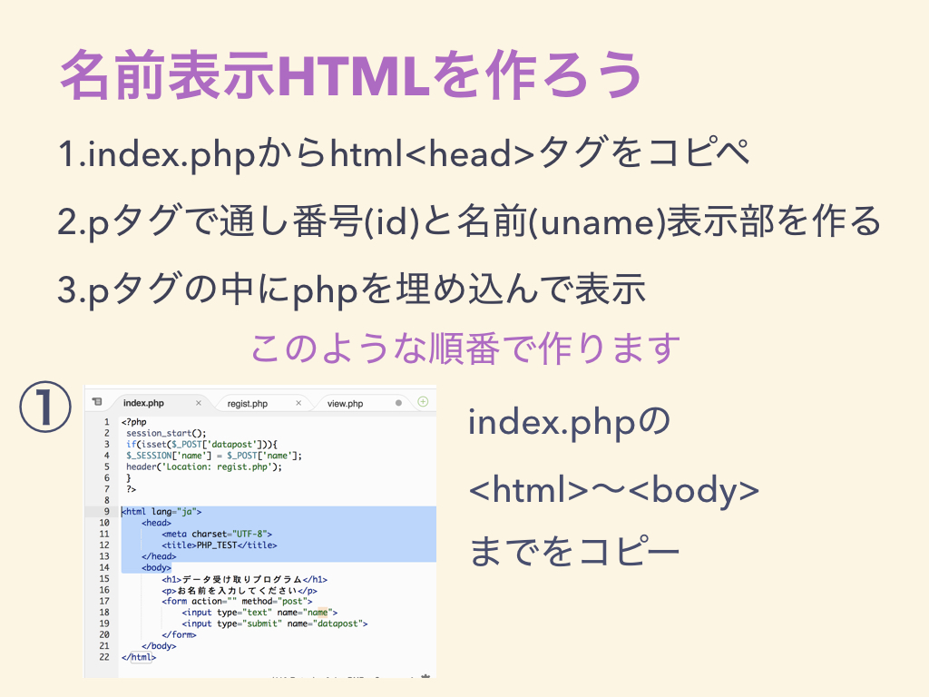 Phpとmysqlの連携 Muysqlからデータを取り出そう